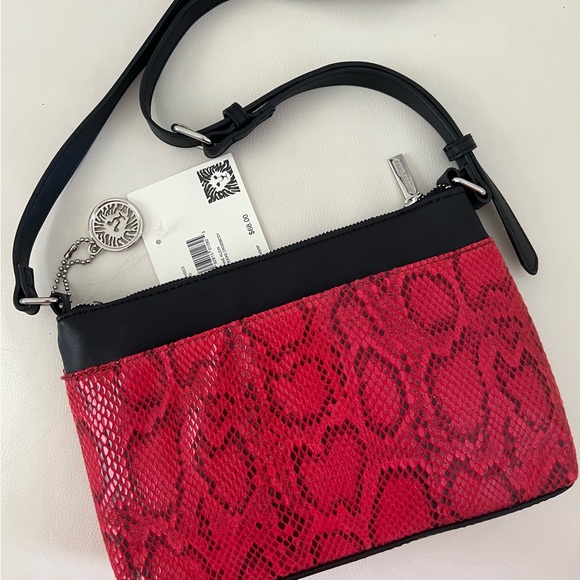 NWT ANNE KLEIN PYTHON SNAKE CROSSBODY BAG PURSE - Picture 8 of 14
